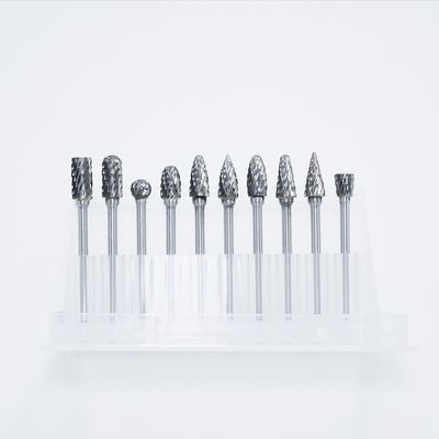 6mm Double Groove Carbide Rotary Burr با 10 شکل مختلف برای فولاد ضد زنگ و تیتانیوم
