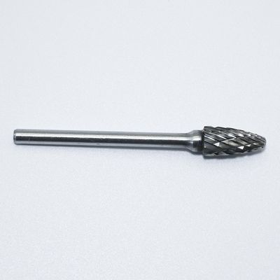 10 تکه از روشن غیر پوشیده Tungsten Carbide چرخش Burr برای فولاد ضد زنگ با 1/8 " 3mm Shank