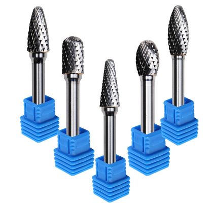 فایل چرخشی کاربید تنگستن 6 میلی متری نوع A Sa 1/8 ساقه بلند تک برش دوتایی