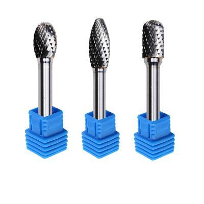 12 Collet Single Double Cut Carbide Rotary Burr File Swivel شکل نوع B