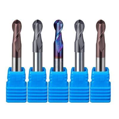 تنگستن فولاد کاربید آلومینیوم انتهای آسیاب 200 میلی متر 6 Hrc 55 گرد R3 4 فلوت Hrc 45