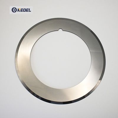 چاقوی برش دایره ای با شیار موقعیت یابی برای برش قطعات قطب باتری، تیغه های صنعتی برای صنعت باتری