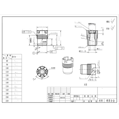 نازل کاربید تنگستن YG8 YG9C برای حفاری PDC با قطر سوراخ 7-13 میلی‌متر