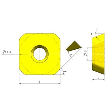 اینسرت فرز CNC دقیق با زاویه 20 درجه، تلرانس ±0.025 و طول 13.308 میلی‌متر برای پایداری بالا