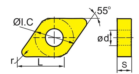 اینسرت CNC DNMG با راندمان بالا با زاویه 55 درجه D و زاویه 0 درجه N برای تراشکاری دقیق در فولاد و فولاد ضد زنگ