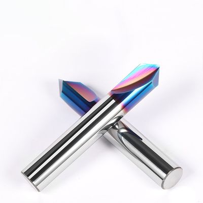 65° ابزار چامفر 2 فلوت با زاویه 90° ماشین برش کربید وولفستم برای فولاد ضد زنگ