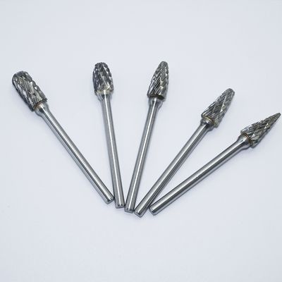 6mm Double Groove Carbide Rotary Burr با 10 شکل مختلف برای فولاد ضد زنگ و تیتانیوم