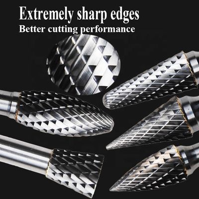 Sf5 Carbide Rotary Burr Nail Drill Bit Files Rotary for Metal 1/4 Deburring Grinde