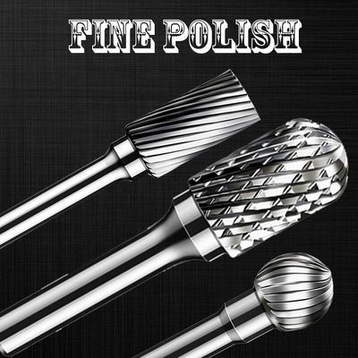 12 Collet Single Double Cut Carbide Rotary Burr File Swivel شکل نوع B