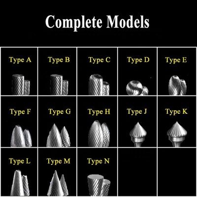 پرونده 6 میلی متری نوع E Se Shape تنگستن کاربید حفره بلند 1/4 اینچی لبه چرخشی