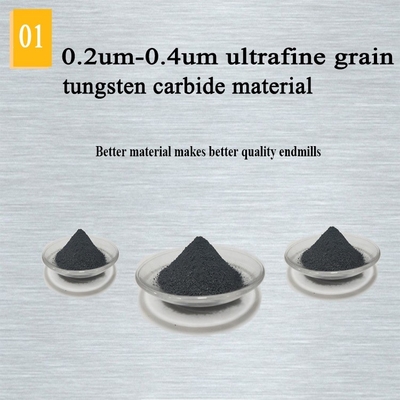 Hrc 45 فلوت معکوس کاربید پایان آسیاب برش 40mm 16mm نوع ساقه