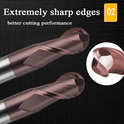 آسیاب انتهایی کاربید CNC با سختی بالا برای دستگاه تراش CNC